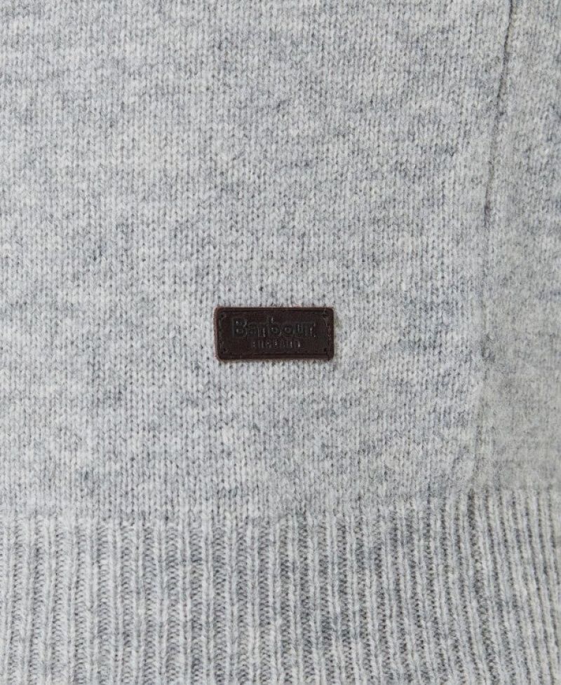 Barbour Essential Crew-Neck Gri | LPRJ5337