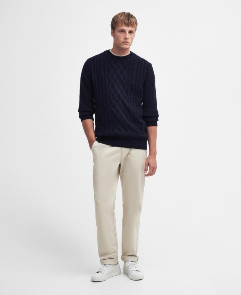 Barbour Essential Grosolan Cable Bleumarin | FUVC6398