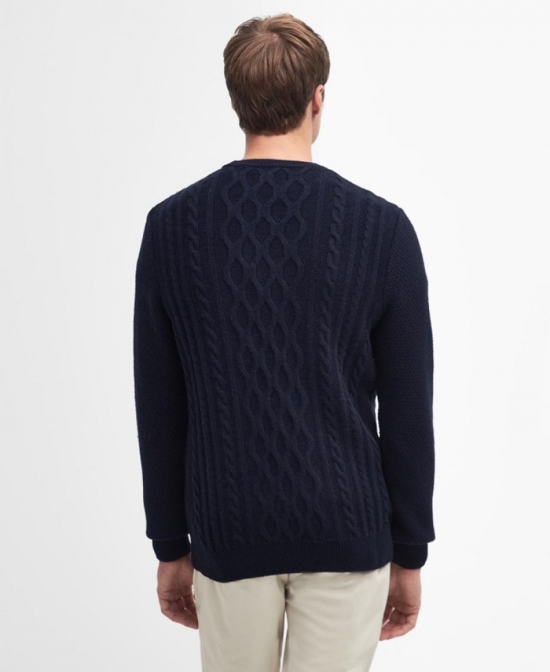 Barbour Essential Grosolan Cable Bleumarin | FUVC6398