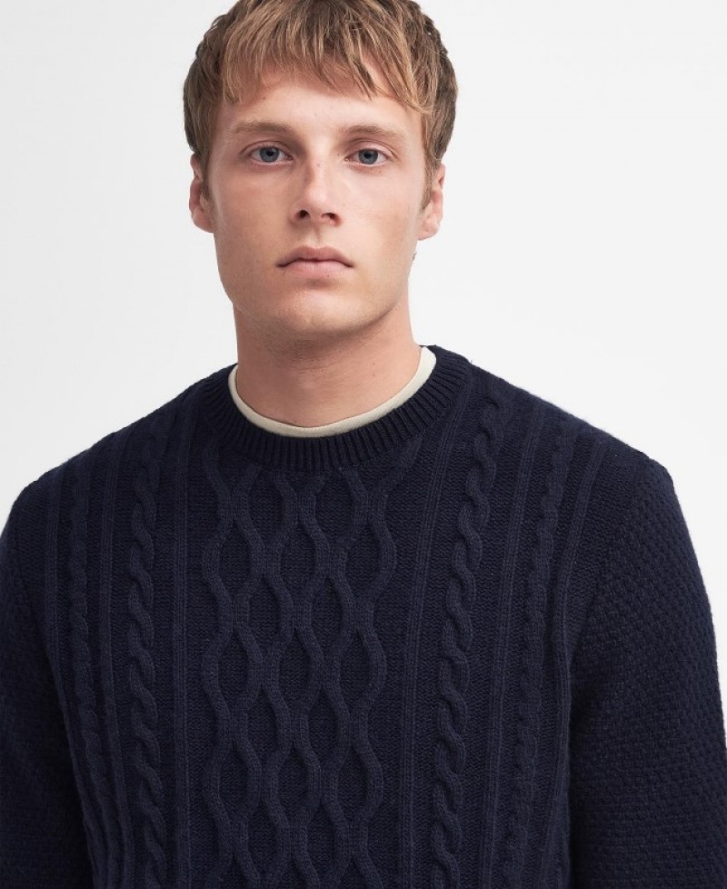 Barbour Essential Grosolan Cable Bleumarin | FUVC6398