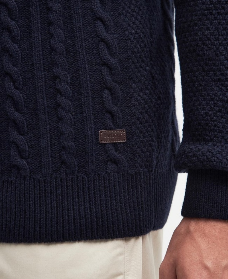 Barbour Essential Grosolan Cable Bleumarin | FUVC6398