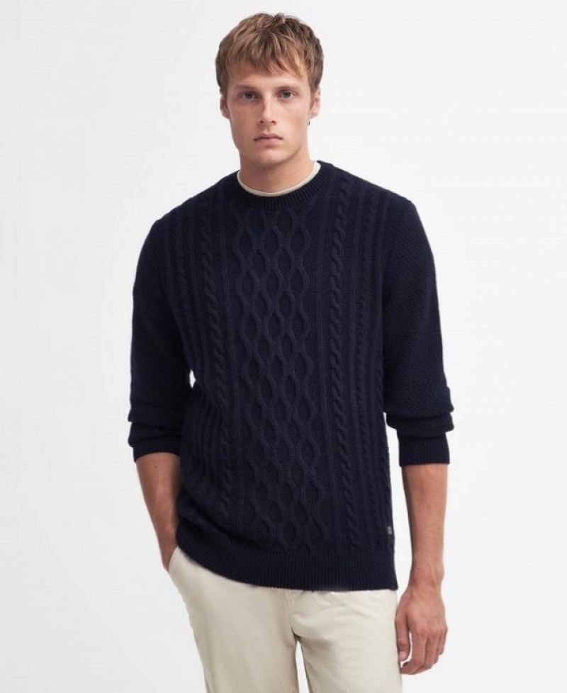 Barbour Essential Grosolan Cable Bleumarin | FUVC6398