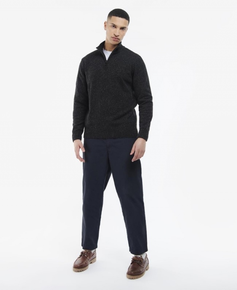 Barbour Essential Tisbury Half Zip Gri Inchis | UXKQ2807