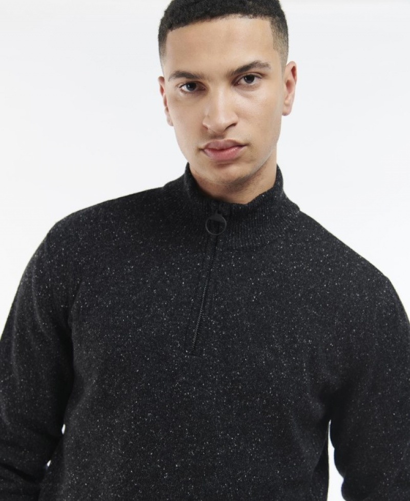 Barbour Essential Tisbury Half Zip Gri Inchis | UXKQ2807