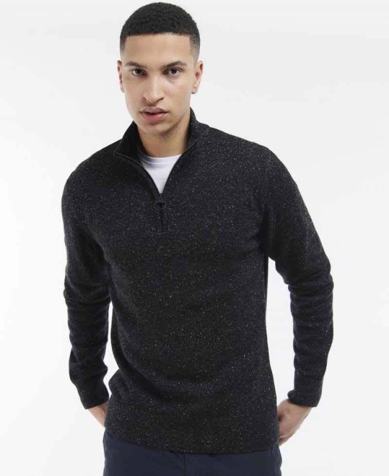 Barbour Essential Tisbury Half Zip Gri Inchis | UXKQ2807