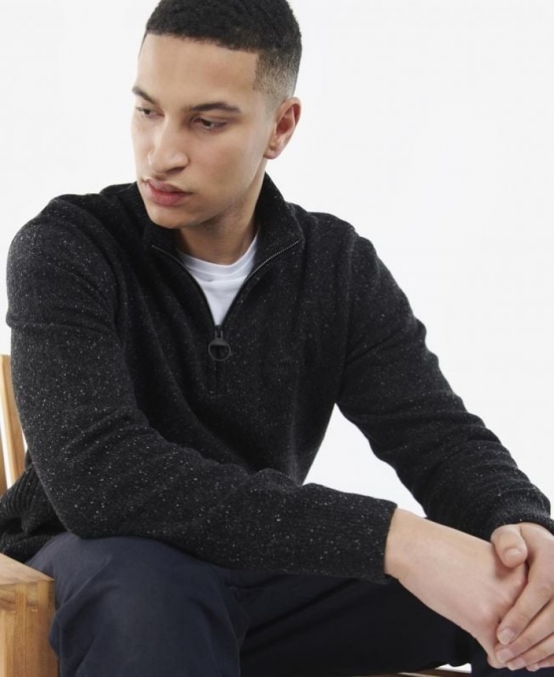 Barbour Essential Tisbury Half Zip Gri Inchis | UXKQ2807