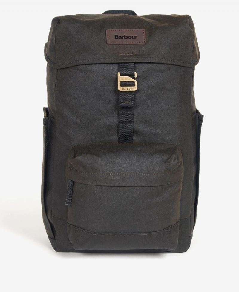 Barbour Essential Wax Backpack Masline Verzi | KQBI6610
