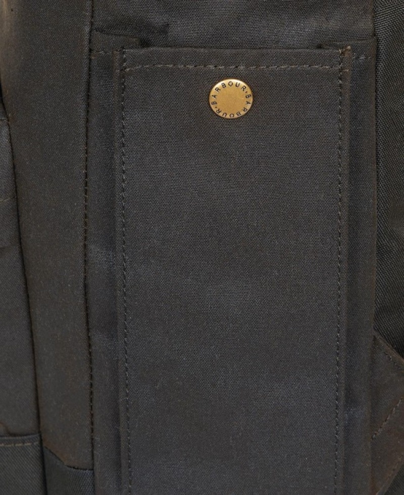 Barbour Essential Wax Backpack Masline Verzi | KQBI6610