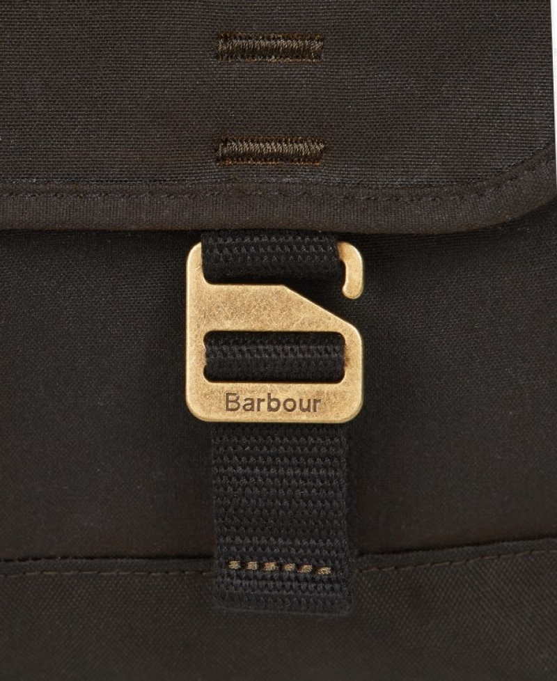 Barbour Essential Wax Messenger Masline Verzi | DZUC3308