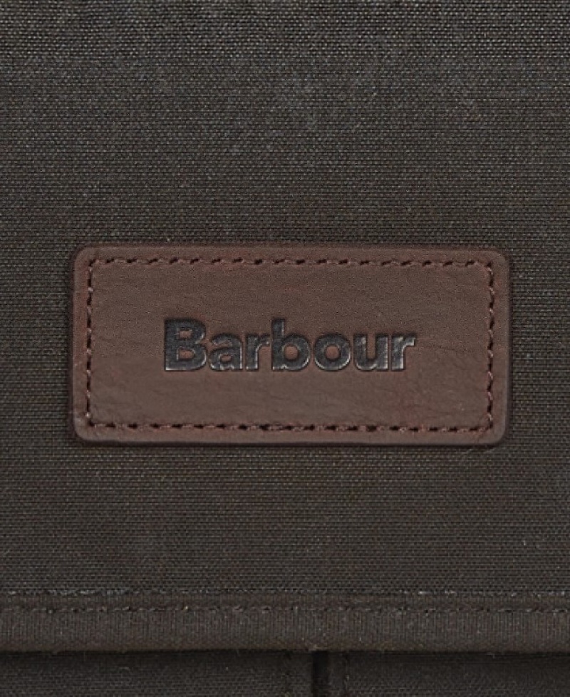 Barbour Essential Wax Messenger Masline Verzi | DZUC3308