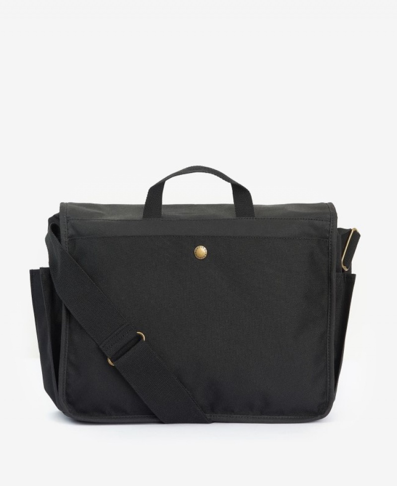 Barbour Essential Wax Messenger Negrii | TYZM1605
