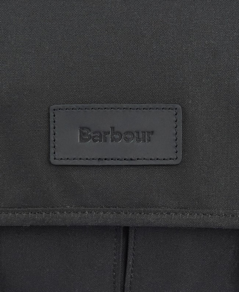 Barbour Essential Wax Messenger Negrii | TYZM1605