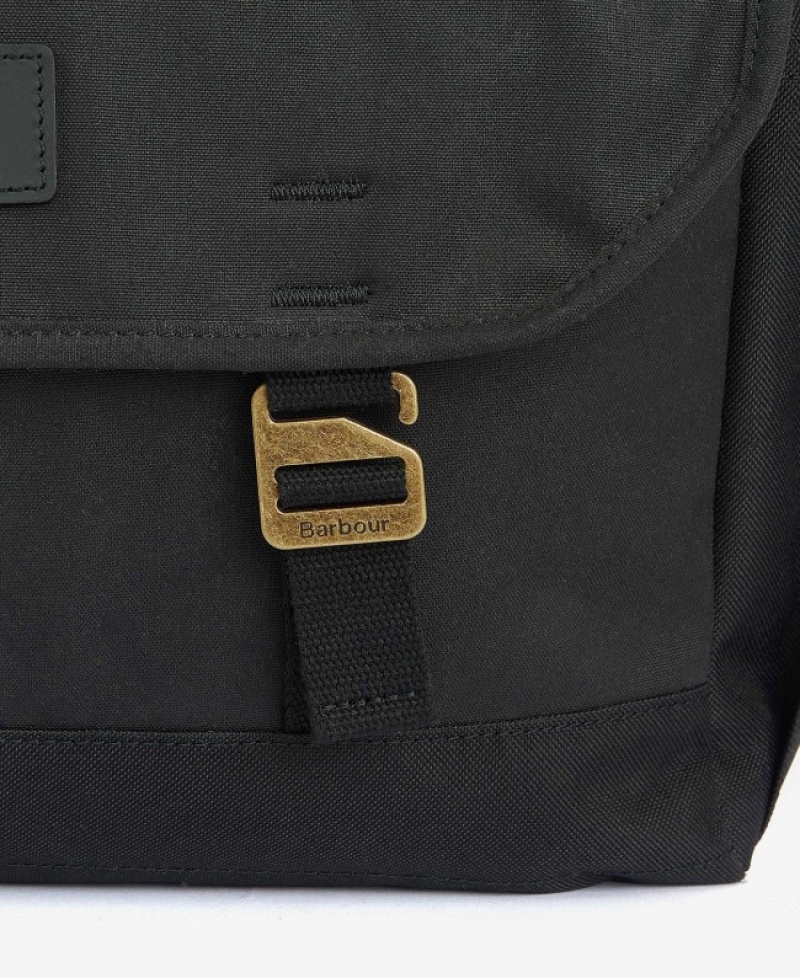 Barbour Essential Wax Messenger Negrii | TYZM1605