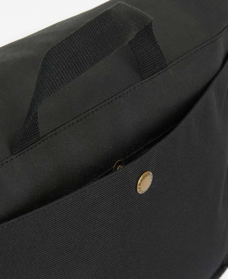 Barbour Essential Wax Messenger Negrii | TYZM1605