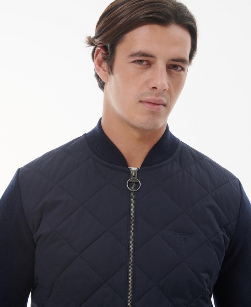 Barbour Essential Zip-Thru Bleumarin | YKYS9872