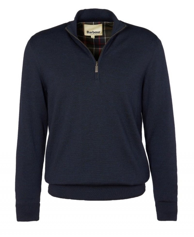 Barbour Gamlan Half Zip Albastri | OLON2486