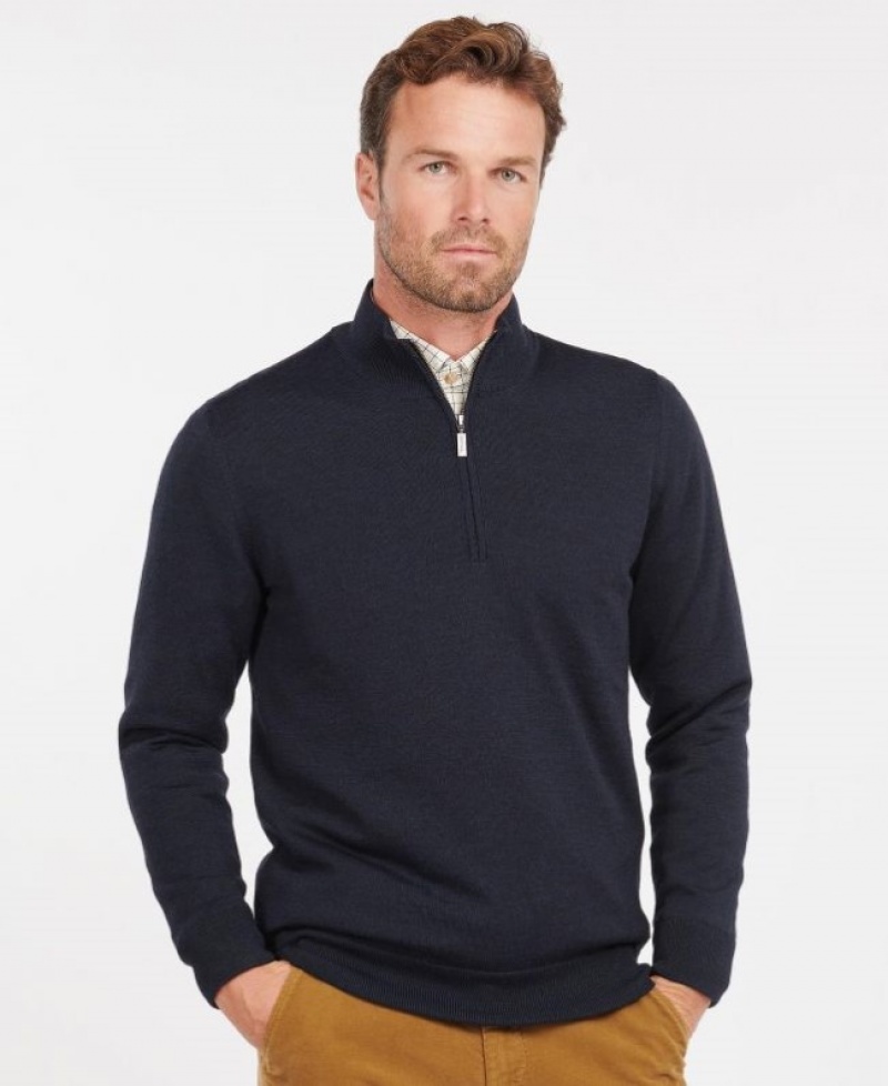 Barbour Gamlan Half Zip Albastri | OLON2486