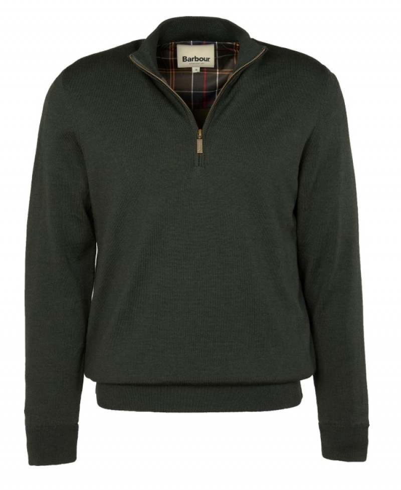 Barbour Gamlan Half Zip Verzi | FVJC9554