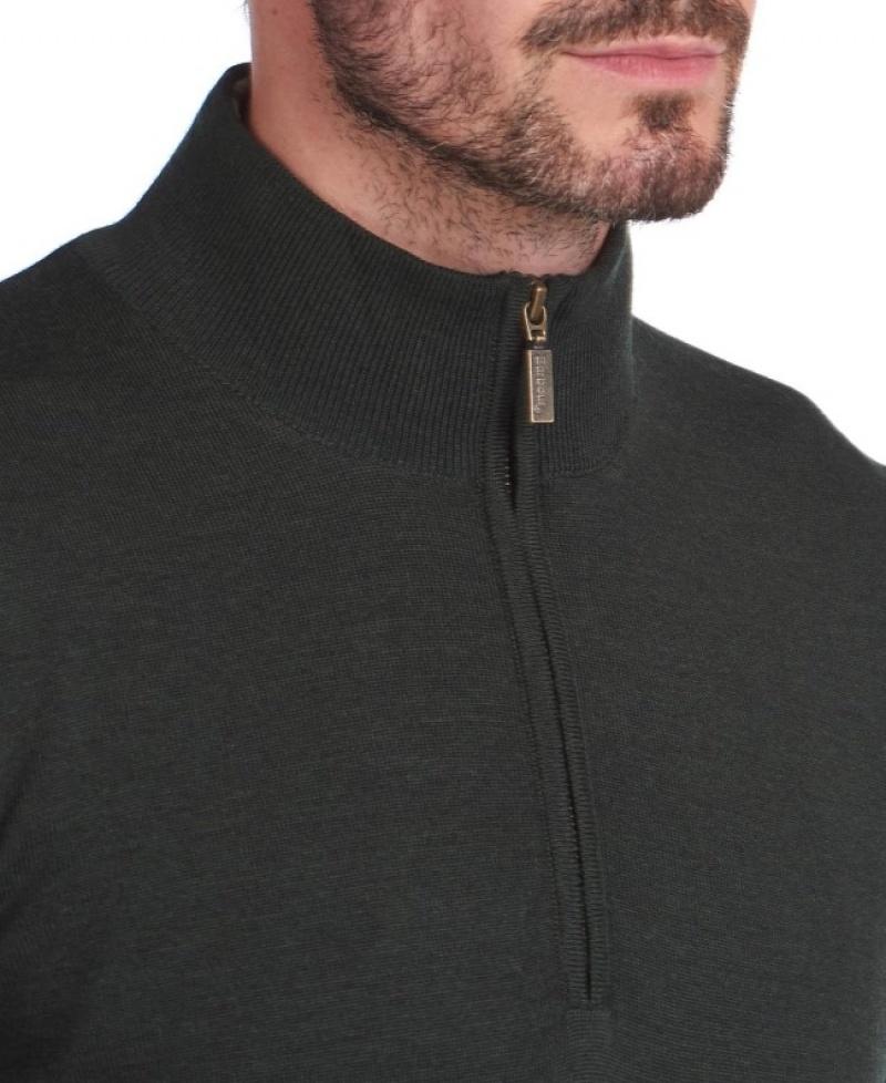 Barbour Gamlan Half Zip Verzi | FVJC9554