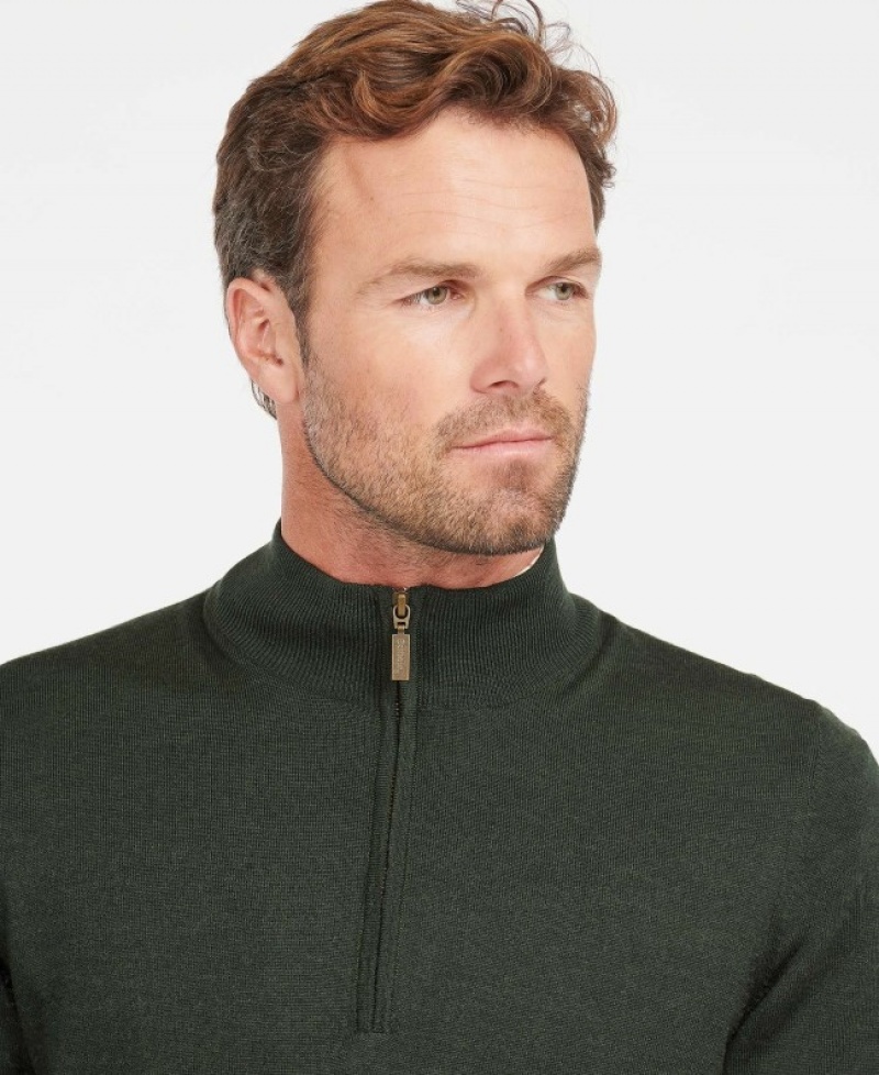Barbour Gamlan Half Zip Verzi | FVJC9554