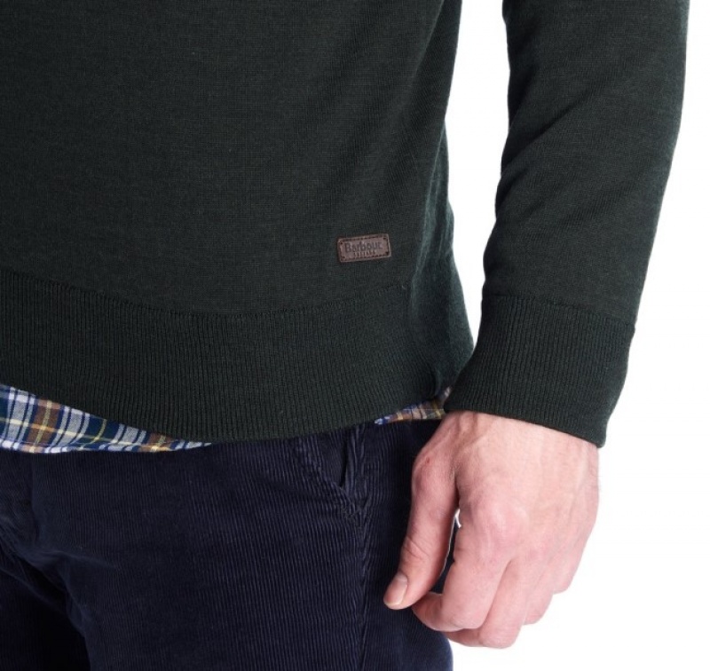 Barbour Gamlan Half Zip Verzi | FVJC9554