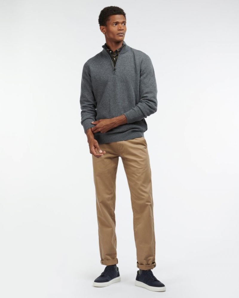 Barbour Holden Half Zip Gri | ZLNC4306