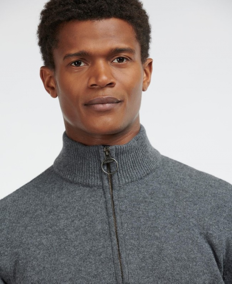 Barbour Holden Half Zip Gri | ZLNC4306