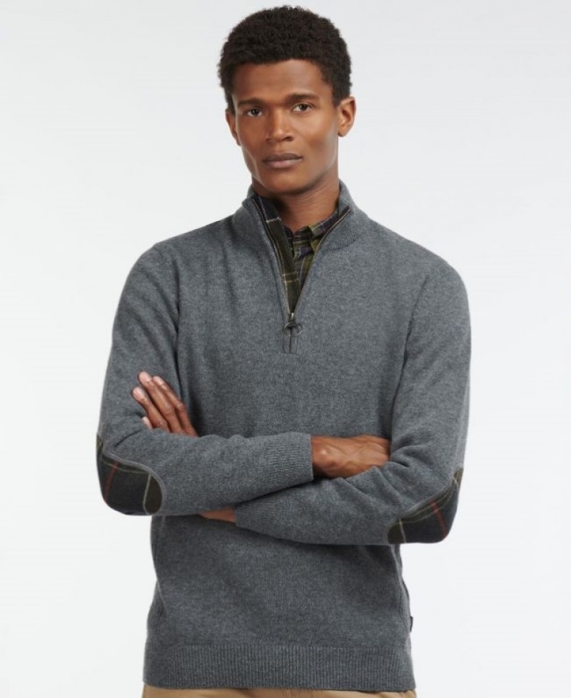 Barbour Holden Half Zip Gri | ZLNC4306