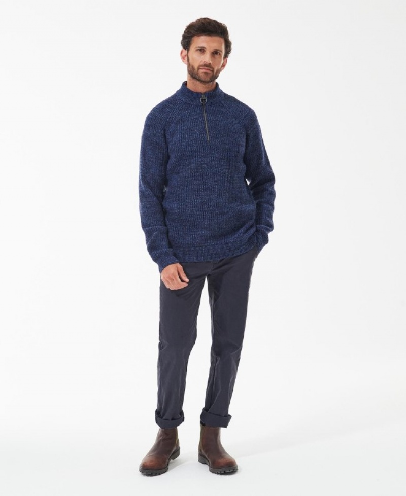 Barbour Horseford Half-Zip Bleumarin | QRLE8381