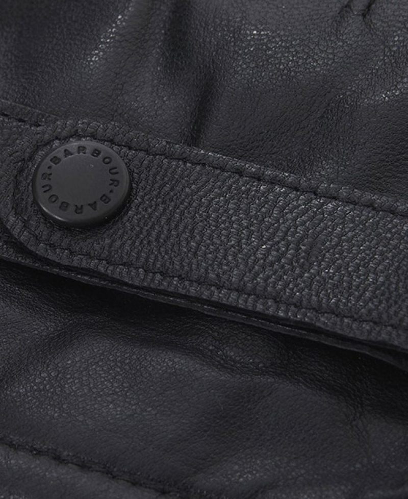 Barbour Insulated Burnished Piele Negrii | GLVF7327
