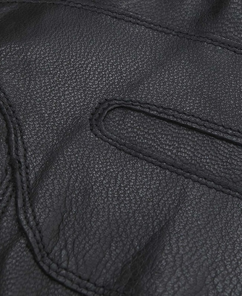 Barbour Insulated Burnished Piele Negrii | GLVF7327
