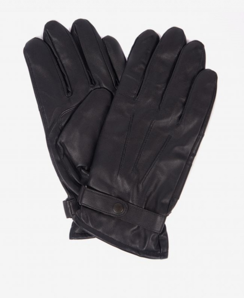 Barbour Insulated Burnished Piele Negrii | GLVF7327
