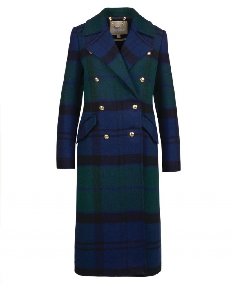 Barbour Inverraray Lână Longline Negrii | HOZQ4589