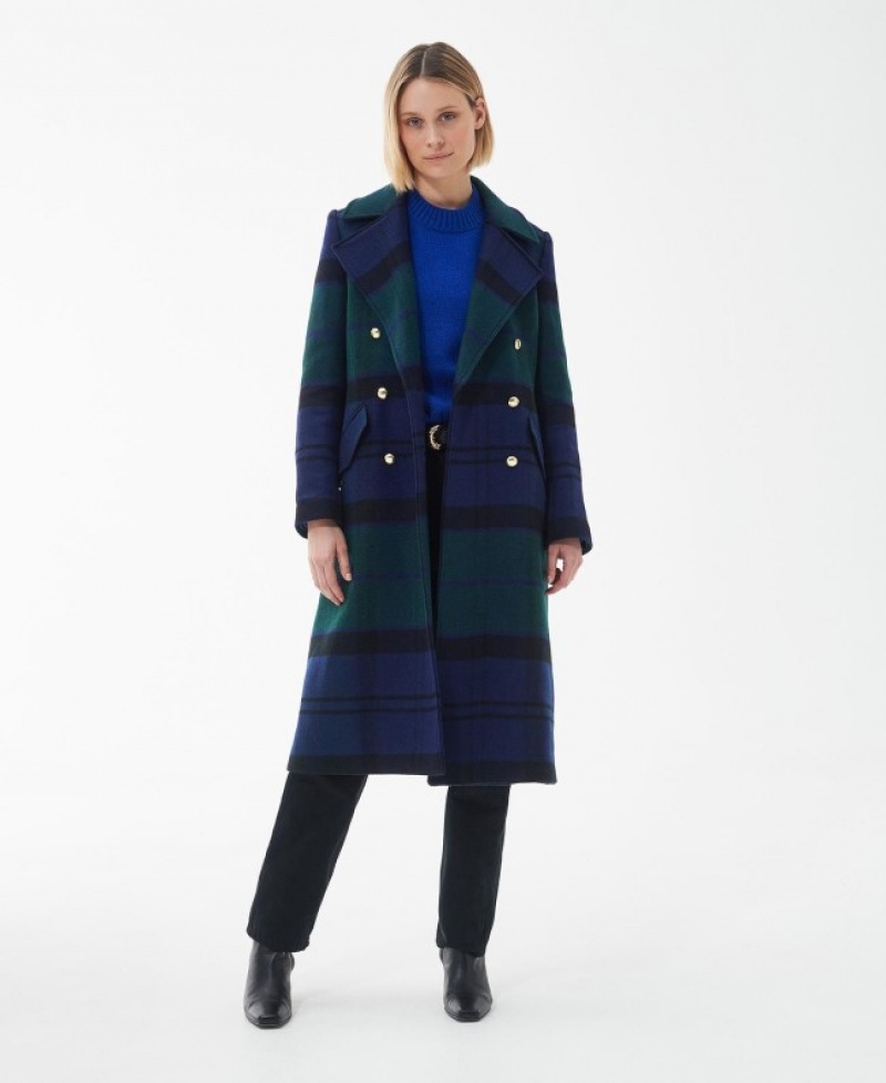 Barbour Inverraray Lână Longline Negrii | HOZQ4589