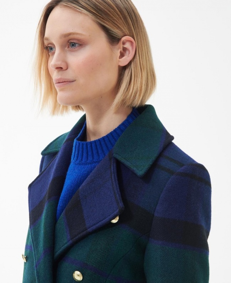 Barbour Inverraray Lână Longline Negrii | HOZQ4589