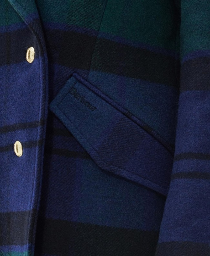 Barbour Inverraray Lână Longline Negrii | HOZQ4589