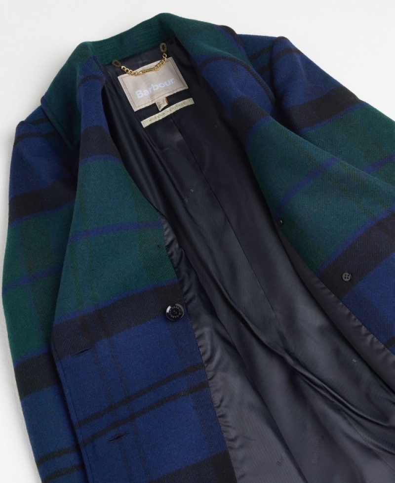 Barbour Inverraray Lână Longline Negrii | HOZQ4589
