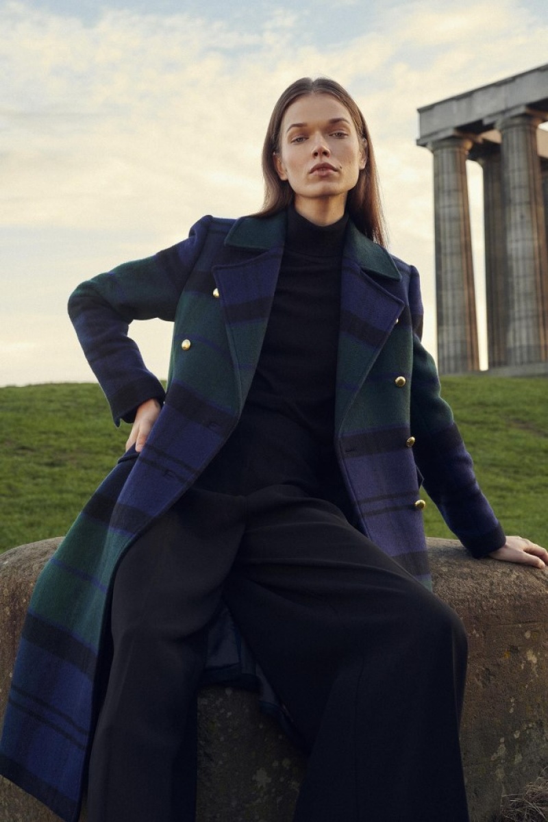 Barbour Inverraray Lână Longline Negrii | HOZQ4589