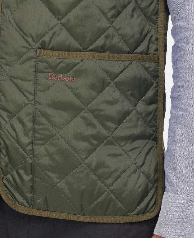 Barbour Matlasat Zip-In Liner Waistcoat Masline Verzi | VFXW7383