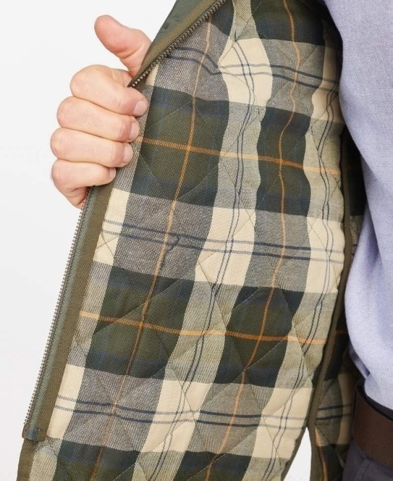 Barbour Matlasat Zip-In Liner Waistcoat Masline Verzi | VFXW7383