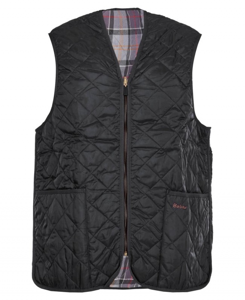 Barbour Matlasat Zip-In Liner Waistcoat Negrii | QQEF2620