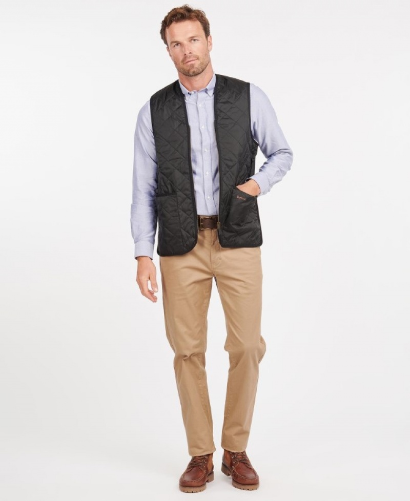 Barbour Matlasat Zip-In Liner Waistcoat Negrii | QQEF2620