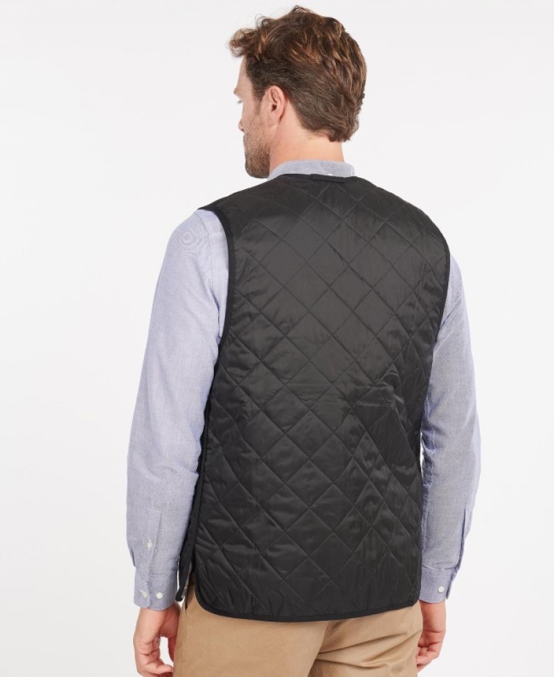 Barbour Matlasat Zip-In Liner Waistcoat Negrii | QQEF2620