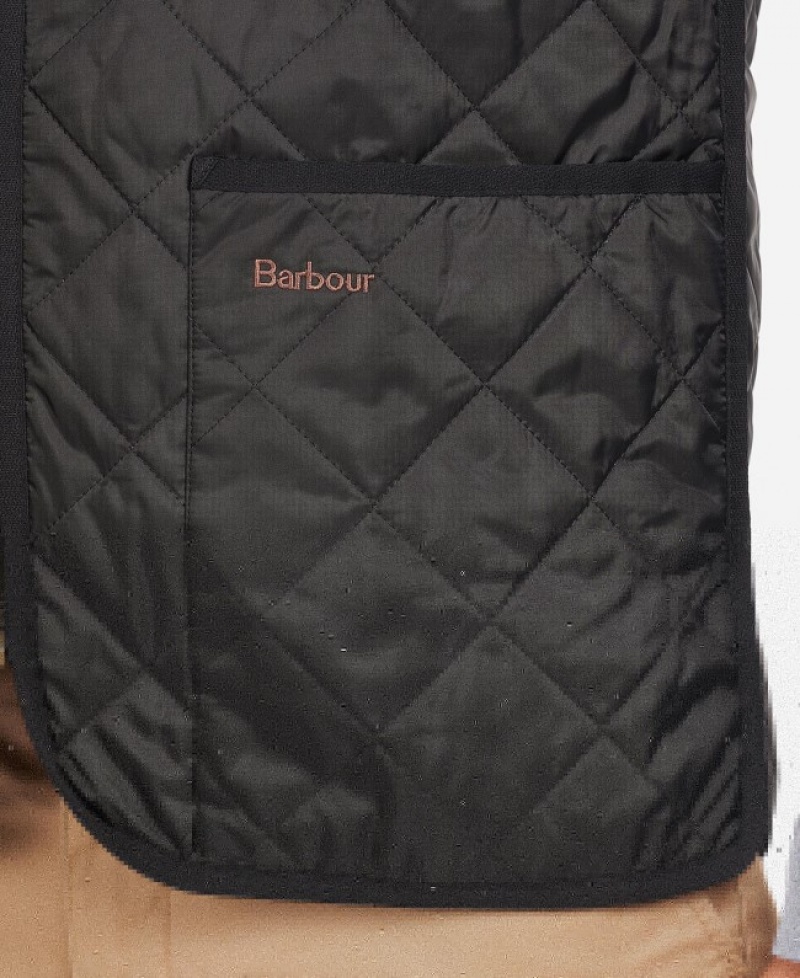 Barbour Matlasat Zip-In Liner Waistcoat Negrii | QQEF2620