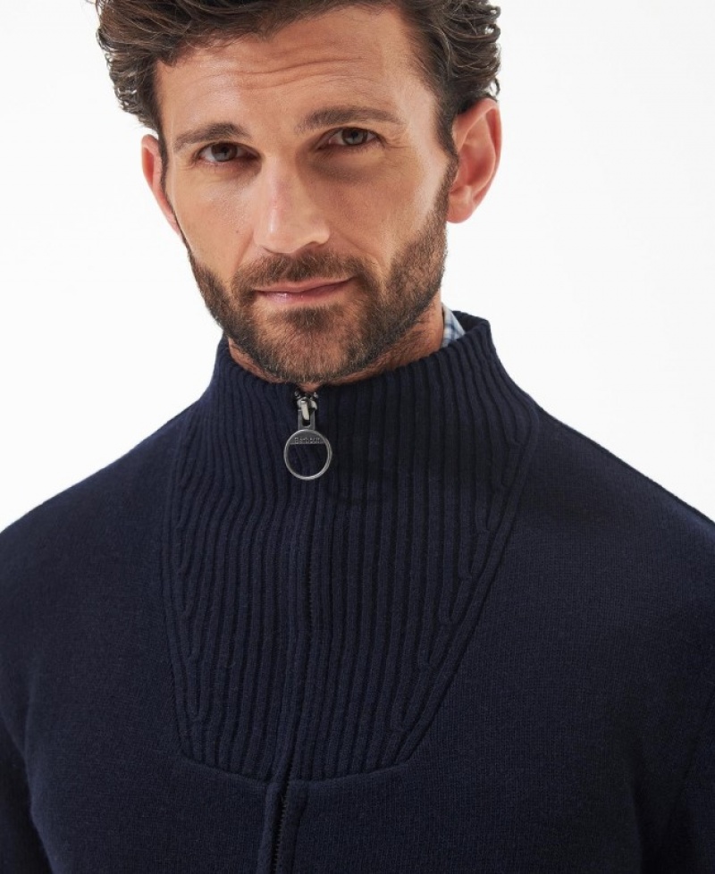 Barbour Nelson Essential Full-Zip Bleumarin | MRWJ3295