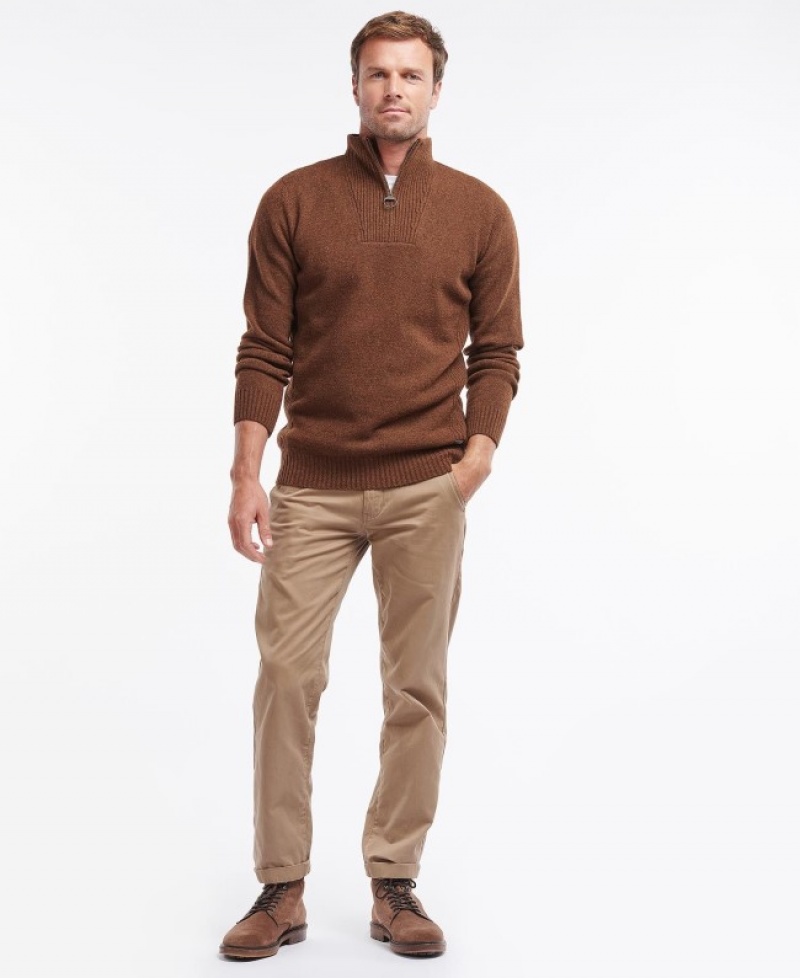 Barbour Nelson Essential Half Zip Bej | NCPR3037