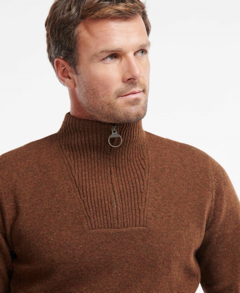 Barbour Nelson Essential Half Zip Bej | NCPR3037