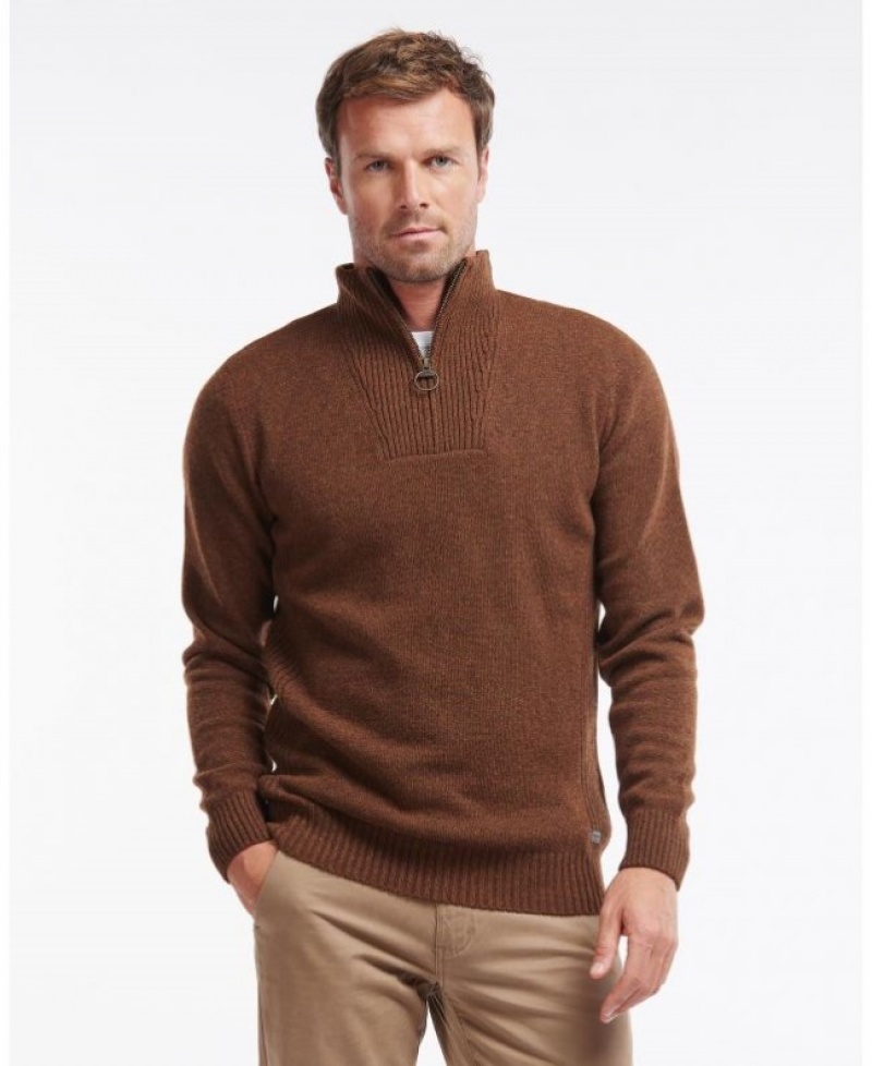 Barbour Nelson Essential Half Zip Bej | NCPR3037