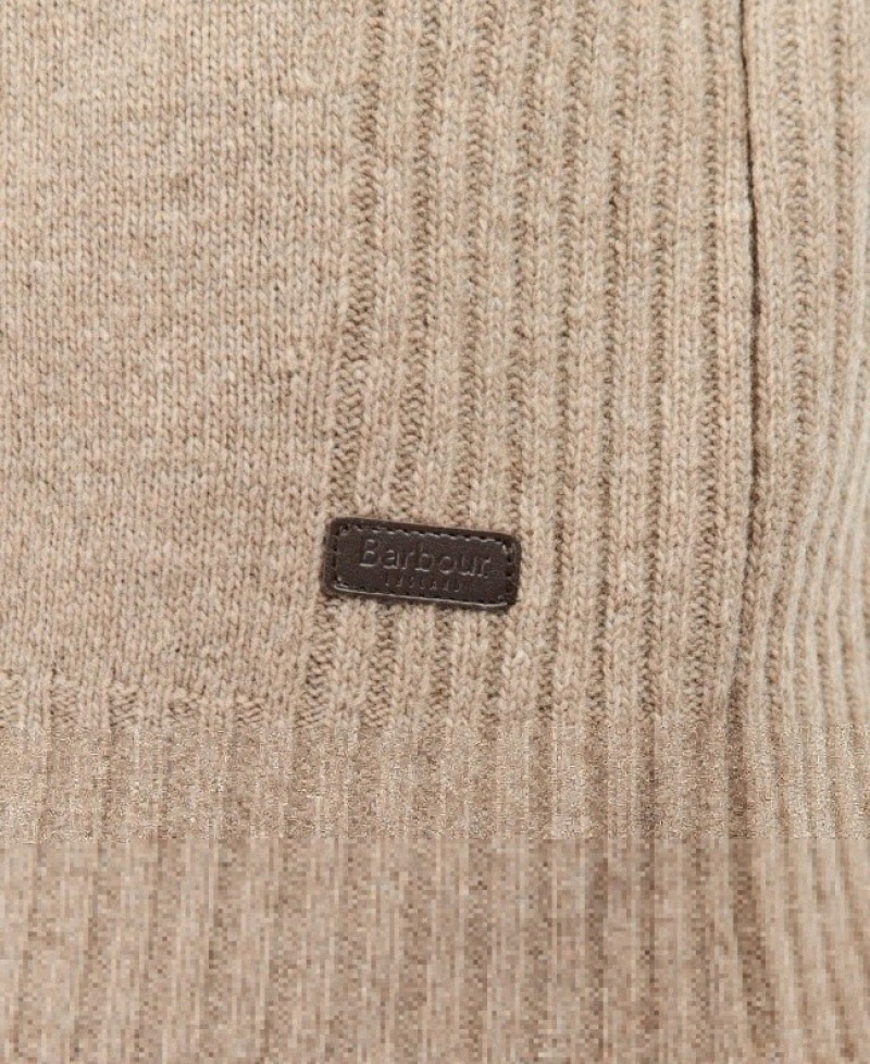Barbour Nelson Essential Half Zip Bej | XQYZ1945