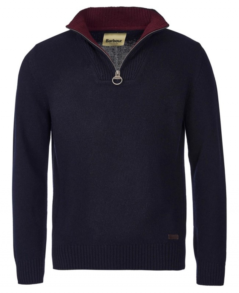 Barbour Nelson Essential Half Zip Bleumarin | NAXB1559